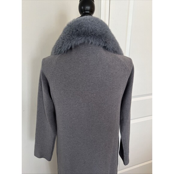 NWT Philosophy Faux Fur Collar Duster Gray XS - Picture 6 of 9